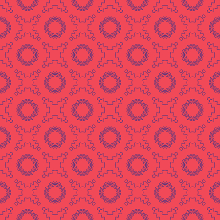 Elegant red geometry pattern flower, Abstract geometric background.のイラスト素材