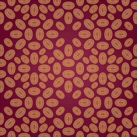 Oval shapes pattern, Seamless vector patternのイラスト素材