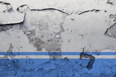 Painted national flag of Altai Republic on a concrete wallの写真素材