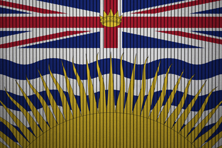 Painted national flag of British Columbia on a concrete wallの写真素材