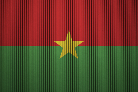 Painted national flag of Burkina Faso on a concrete wallの写真素材