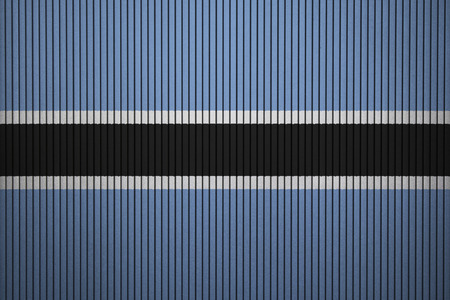 Painted national flag of Botswana on a concrete wallの写真素材
