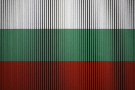 Painted national flag of Bulgaria on a concrete wallの写真素材
