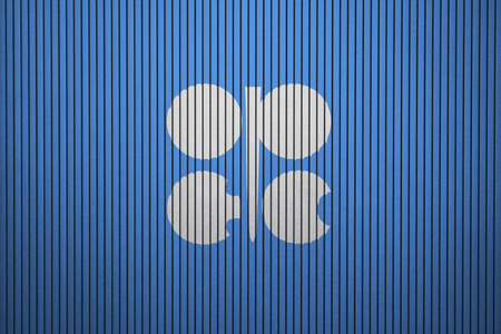 OPEC flag painted on the concrete wallのeditorial素材