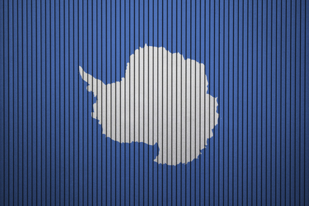 Painted national flag of Catalonia on a concrete wallの写真素材