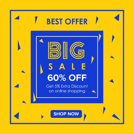 Summer sale Offer 60% Off template design, Summer sale banner template, Promo design template for your seasonal promotion.のイラスト素材