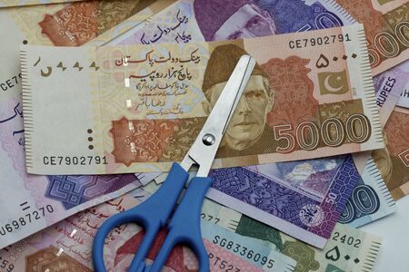 Pakistani Rupees, Pakistani currency notesの写真素材