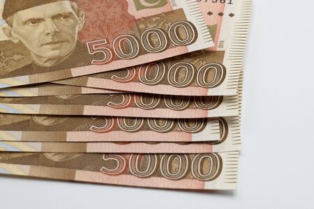 Pakistani Rupees, Pakistani currency notesの写真素材