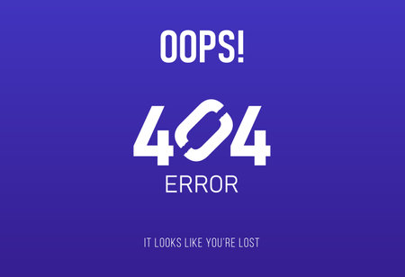404 Error page template for website