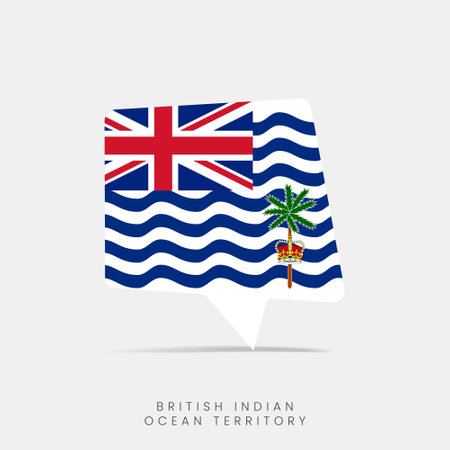 British Indian Ocean Territory flag bubble chat iconのイラスト素材