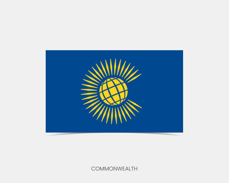Commonwealth Rectangle flag icon with shadow.のイラスト素材