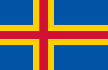 Flag of Aland - Vector illustration.のイラスト素材