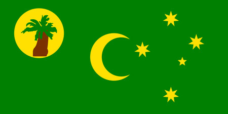 Flag of Cocos Keeling Islands - Vector illustration.のイラスト素材