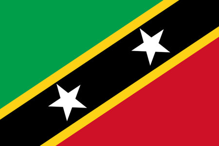 Flag of Saint Kitts &amp; Nevis - Vector illustration.のイラスト素材