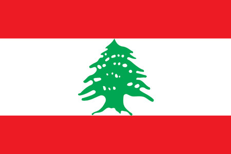 Flag of Lebanon - Vector illustration.のイラスト素材