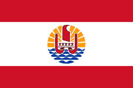 Flag of French Polynesia - Vector illustration.のイラスト素材