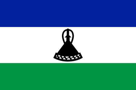 Flag of Lesotho - Vector illustration.のイラスト素材