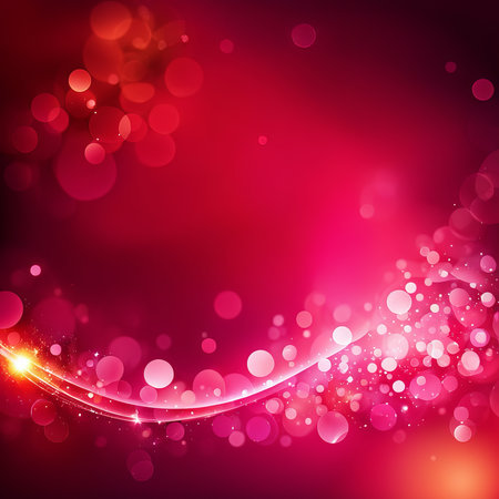 Red and Pink Abstract background with bokeh backgroundの素材