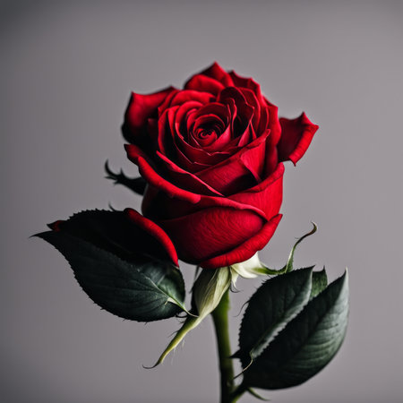 Red Roses on a black backgroundの素材