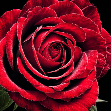 Red Roses on a black backgroundの素材