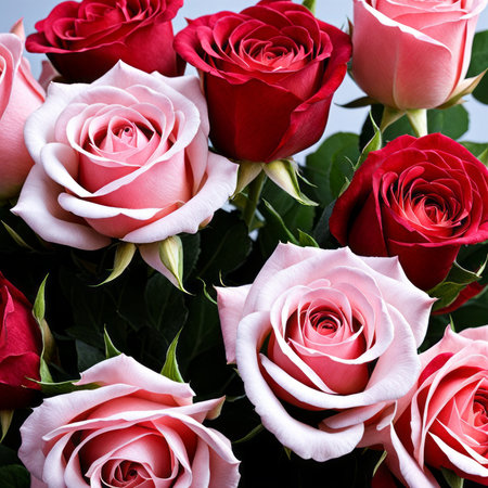 A romantic bouquet of roses for a ladyの素材