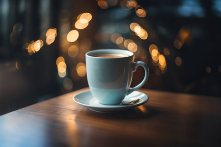 Coffee cup in coffee shop - vintage effect style pictures.の素材