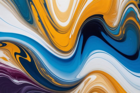 Colorful abstract background. Acrylic colors. Liquid marble pattern.の素材