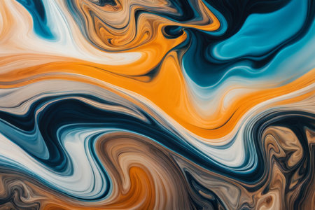 Colorful abstract painted background. Marbling artwork texture. Agate ripple pattern. Gold powder.の素材