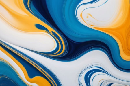 abstract background with blue, yellow and white stripes in watercolor styleの素材