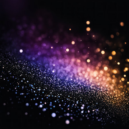 abstract background with bokeh defocused lights and stars.の素材