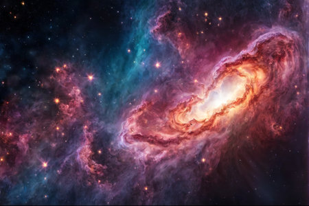 Nebula and galaxies in space. Elements of this image furnished by NASAの素材