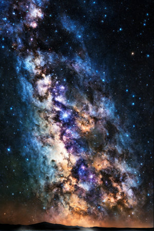 Galaxy in a free space. Elements of this image furnished by NASAの素材