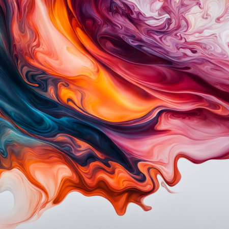 abstract background of colored paint in water, computer generated abstract backgroundの素材