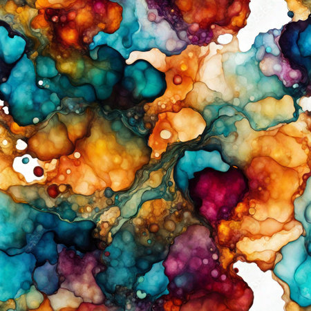 Alcohol ink abstract background. Hand-drawn illustration in watercolor style.の素材