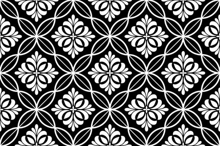 Abstract geometric seamless pattern. Black and white. Modern stylish texture. Vector background.のイラスト素材