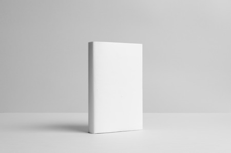 Hardcover Book Mock-Up - Dust Jacket.  Wall Backgroundの写真素材