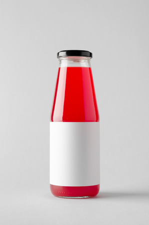 Juice Bottle Mock-Up - Blank Labelの写真素材