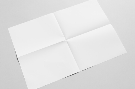 A3 Poster Mock-Up - Creasedの写真素材