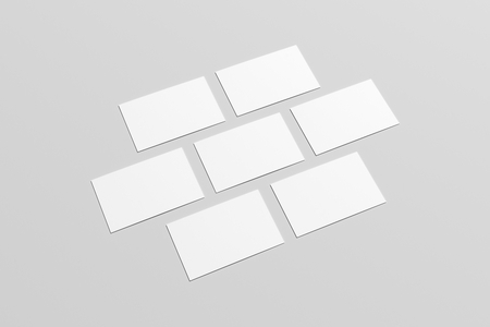 Business Card Mock-Up - Multiple Cardsの写真素材