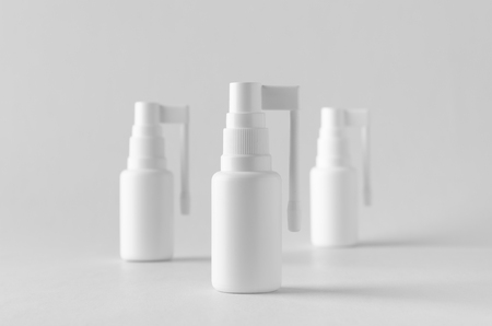 Throat spray pump mock-up.の写真素材