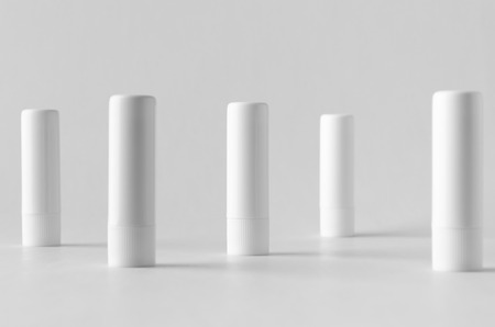 Lip balm packaging mock-up.の写真素材