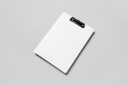 White clipboard mockup.