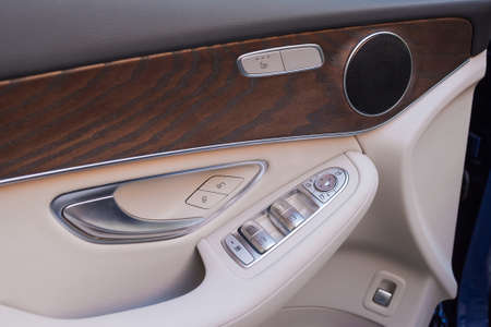 Motor-car door by close-up