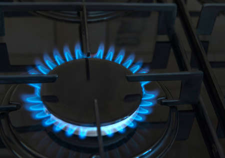 Gas, fire in the kitchen