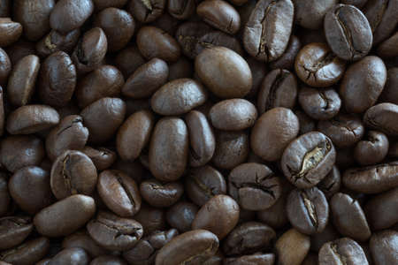Coffee beans close up