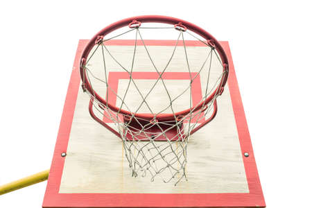 The street basketball backboard and net. Close-up