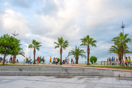 Batumi, Adjara, Georgia - August 12, 2018: the embankment of Batumi.のeditorial素材