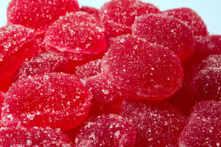 A close-up of beautiful marmalade. A candied fruit is turning into a jelly.の写真素材