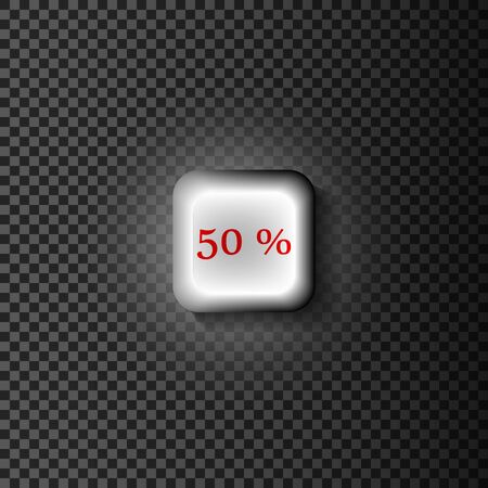 Icon in the form of buttons with the word discountのイラスト素材