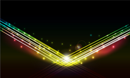 Light particles flying effect on a black backgroundのイラスト素材